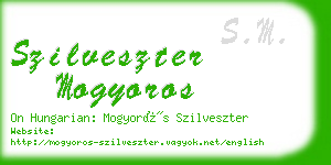 szilveszter mogyoros business card